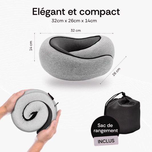SonévaConfort™ – Oreiller de Voyage Mémoire de Forme Premium